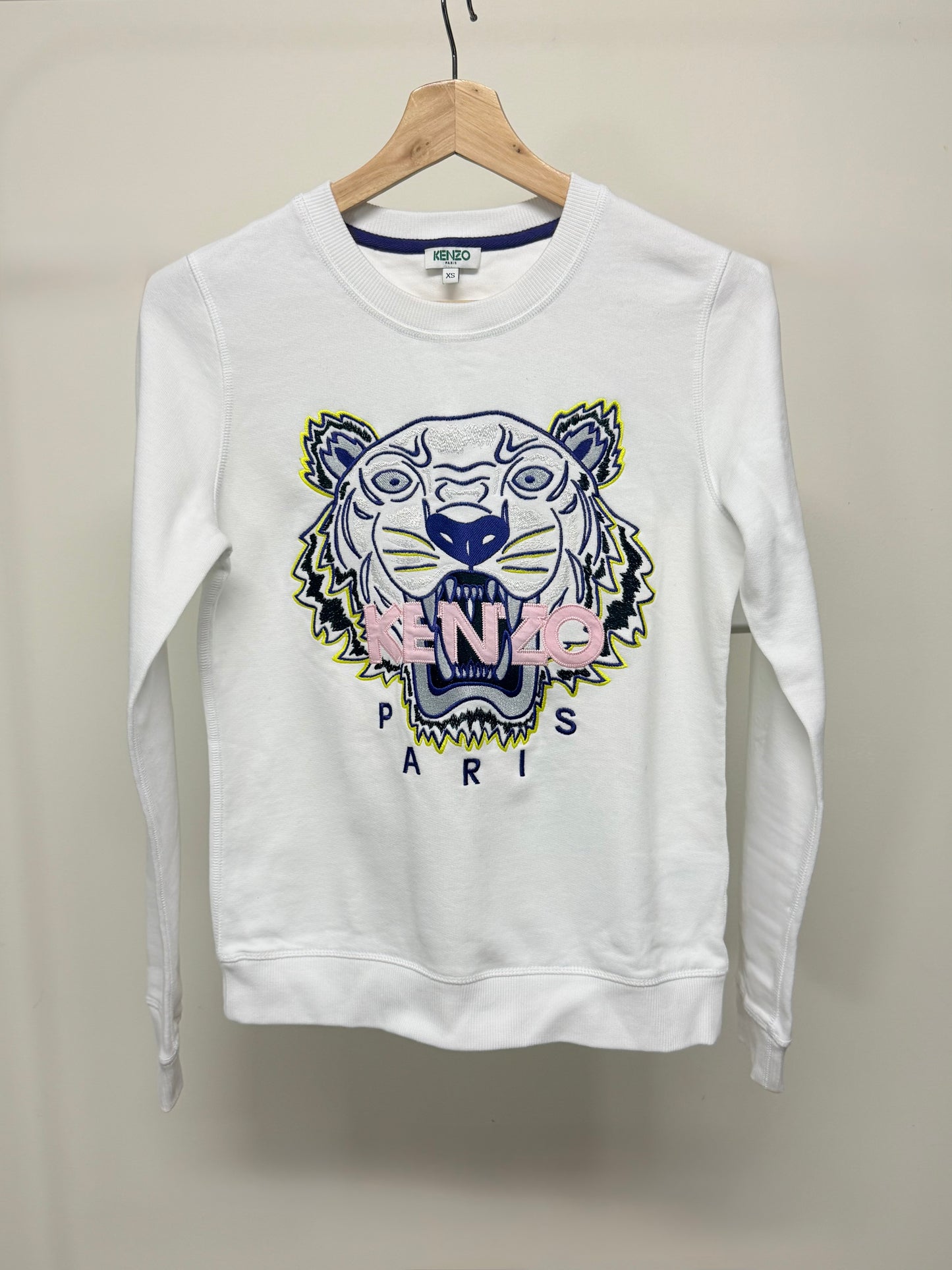Kenzo Tiger Embroidered Sweatshirt - White