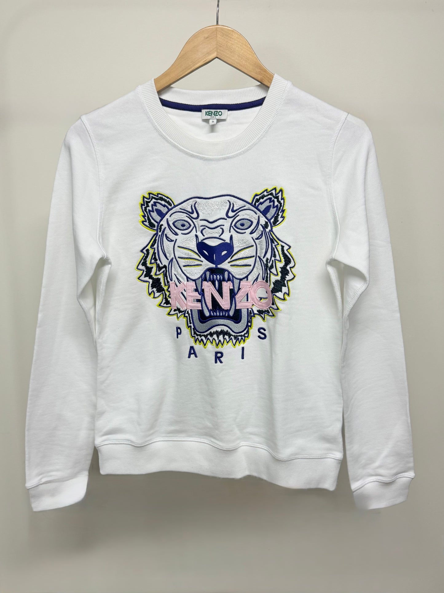 Kenzo Tiger Embroidered Sweatshirt - White