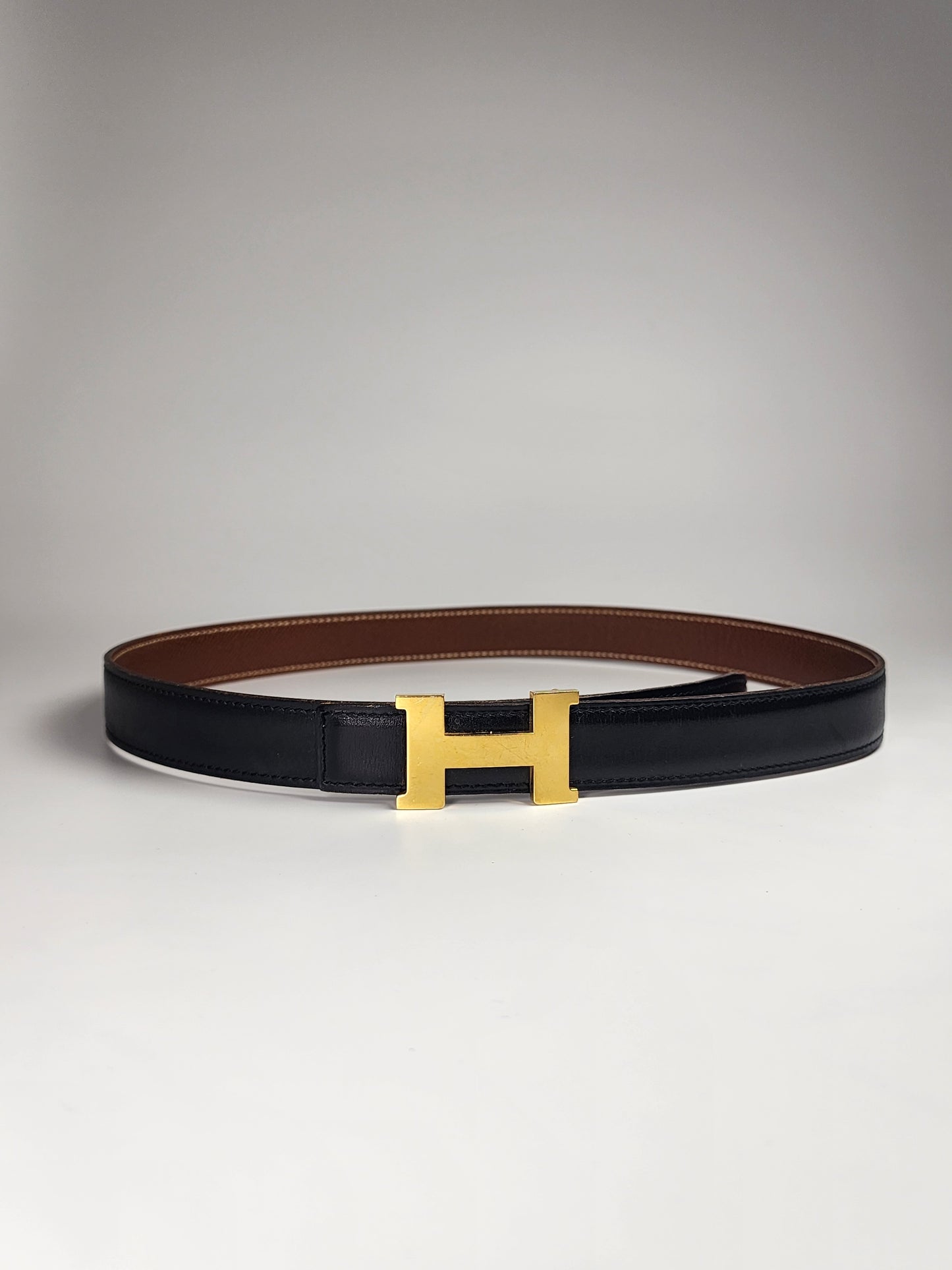 Hermes Reversible Mini Constance Belt - Black