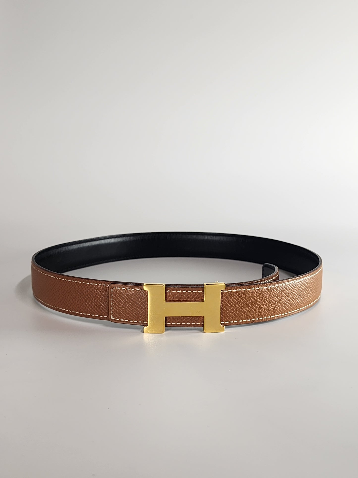Hermes Reversible Mini Constance Belt - Brown