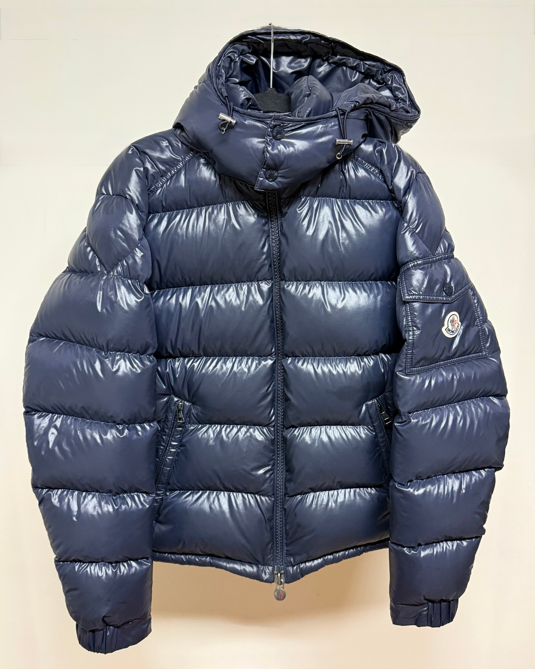 Moncler- Maya Hooded Short Down Jacket Navy