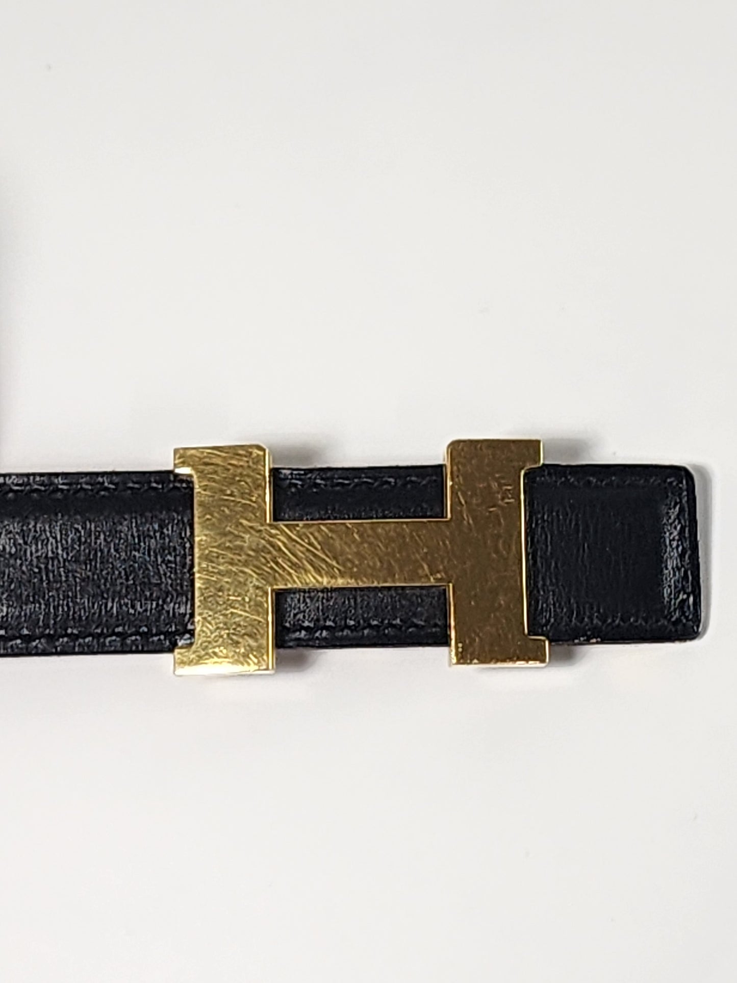 Hermes Reversible Mini Constance Belt - Black