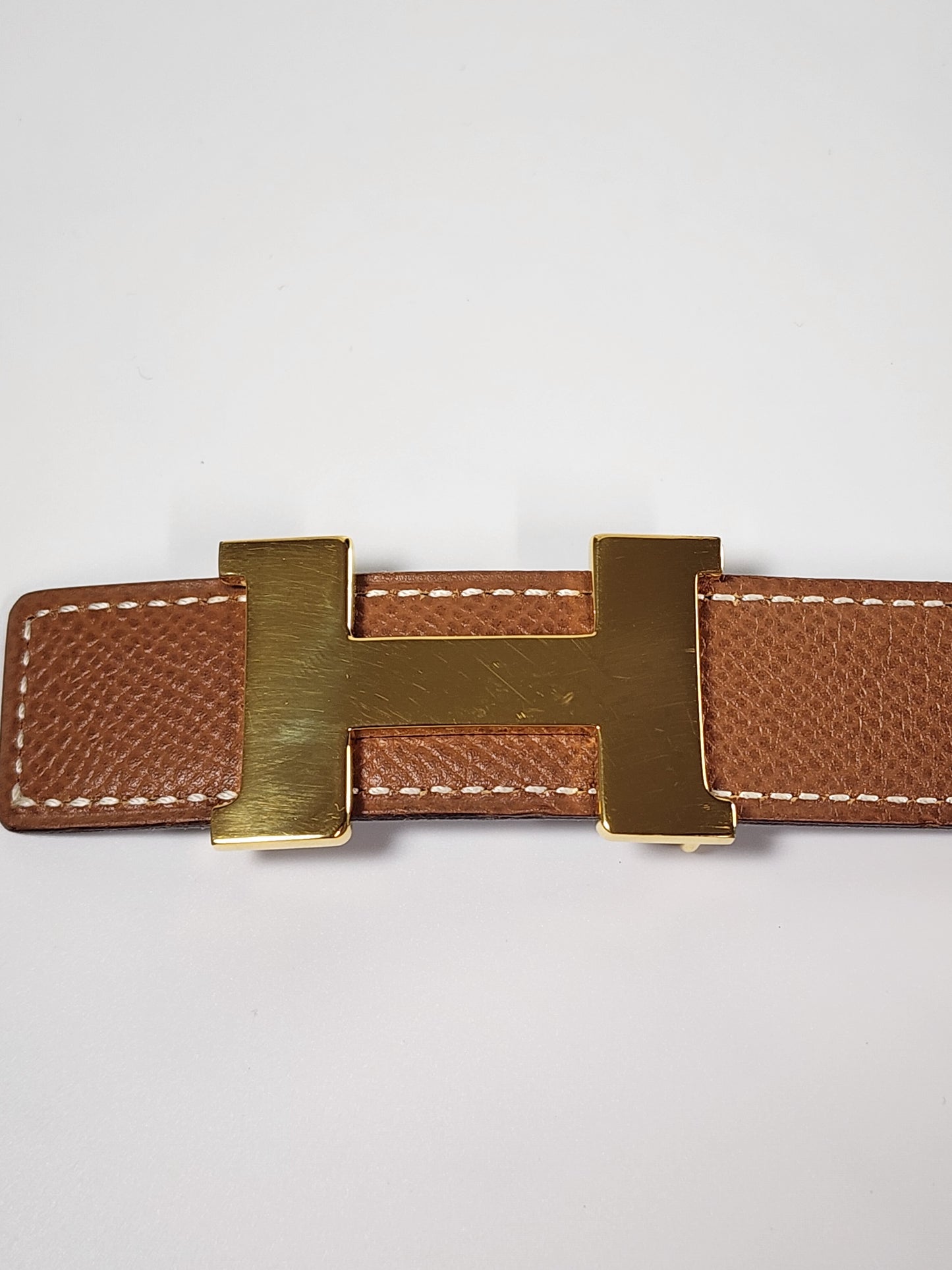 Hermes Reversible Mini Constance Belt - Brown