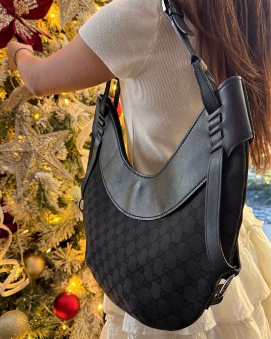 Gucci GG Canvas Hobo Shoulder Bag