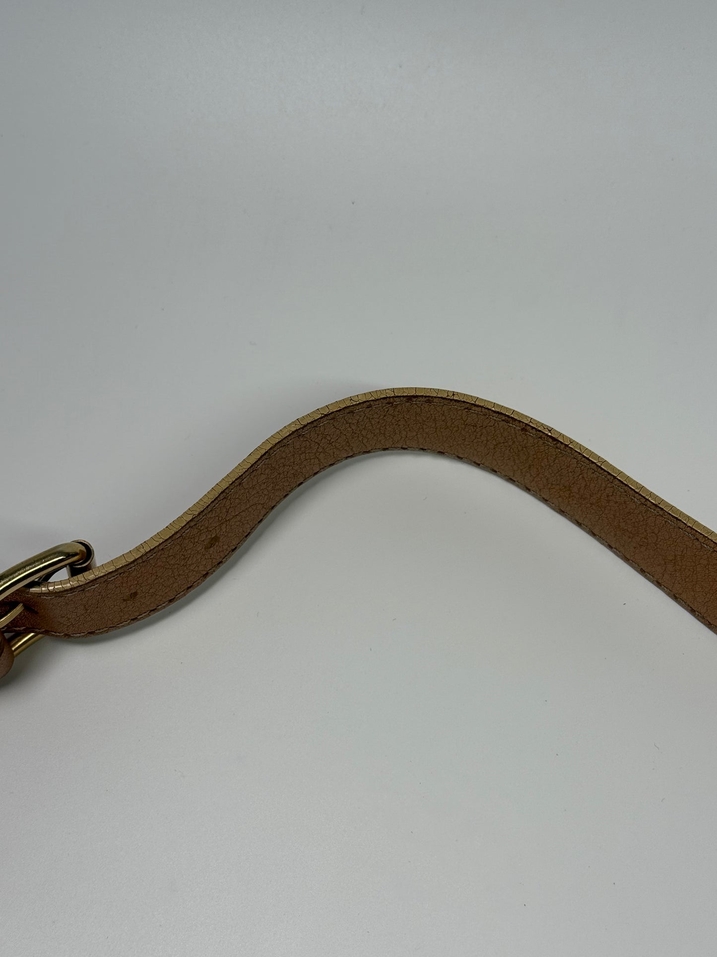 Celine Rose Gold / Blue Macadam Denim Shoulder Bag