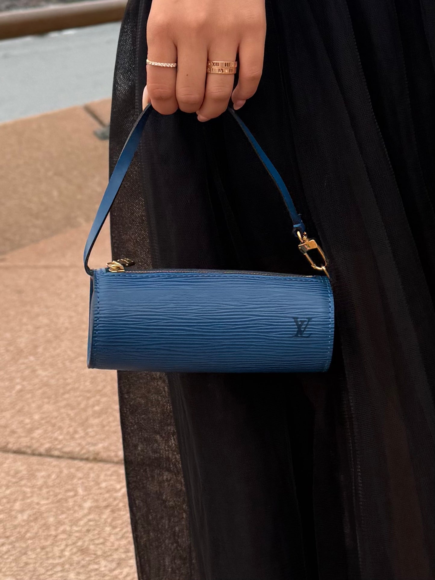 Louis Vitton - Mini Baby Papillon Pochette  - Blue Epi Leather